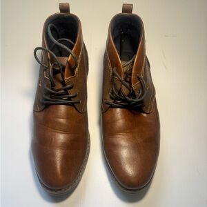 Hickey Freeman Brown Leather Chukka Boots